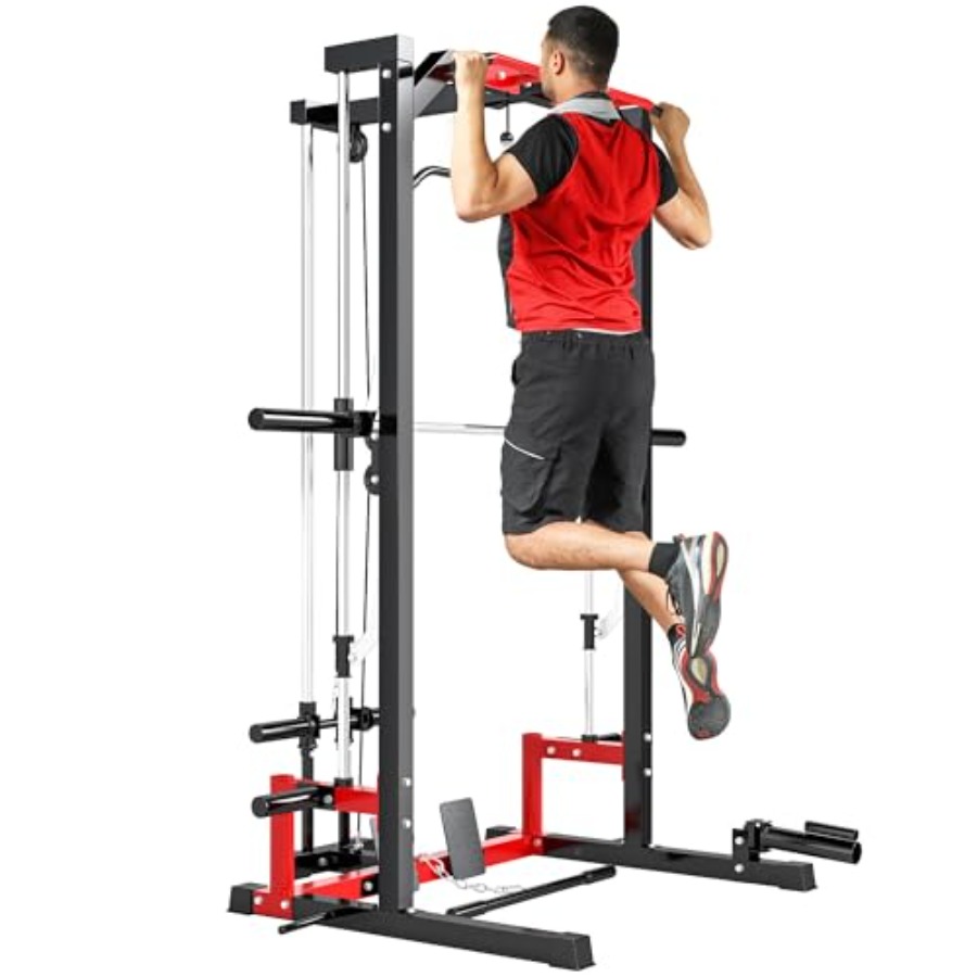 Lat Pulldown Bar - Jaula de potencia multifunción con máquina