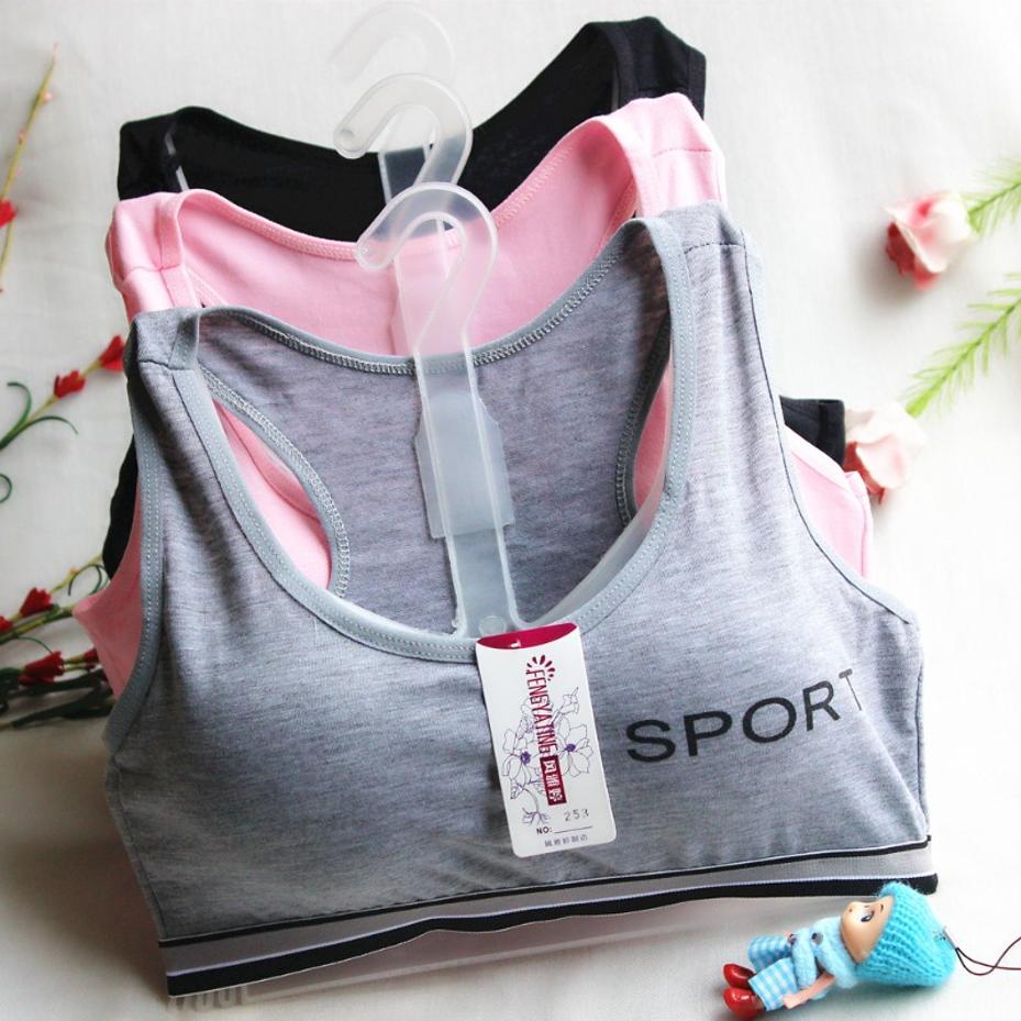 Yoga Fitness Girl - Sujetador deportivo para adolescentes, bralette acolchado