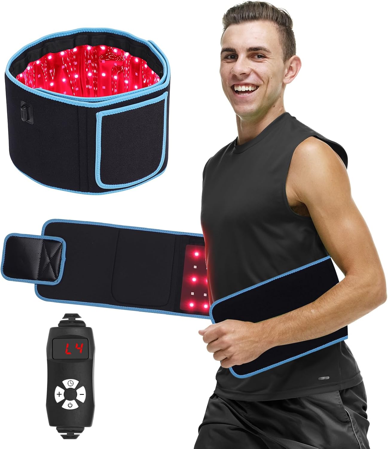 Weight Lifting Belt - Cinturón de masaje con fototerapia LED,