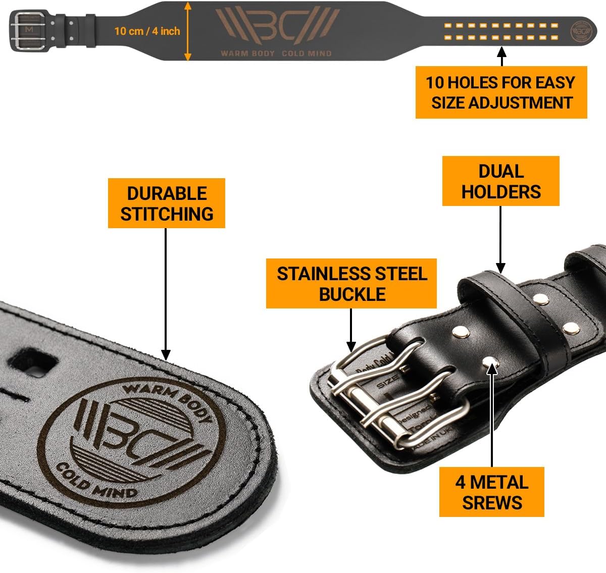 Cinturón de Cuero para Levanta - Weight Lifting Belt reseña y precio