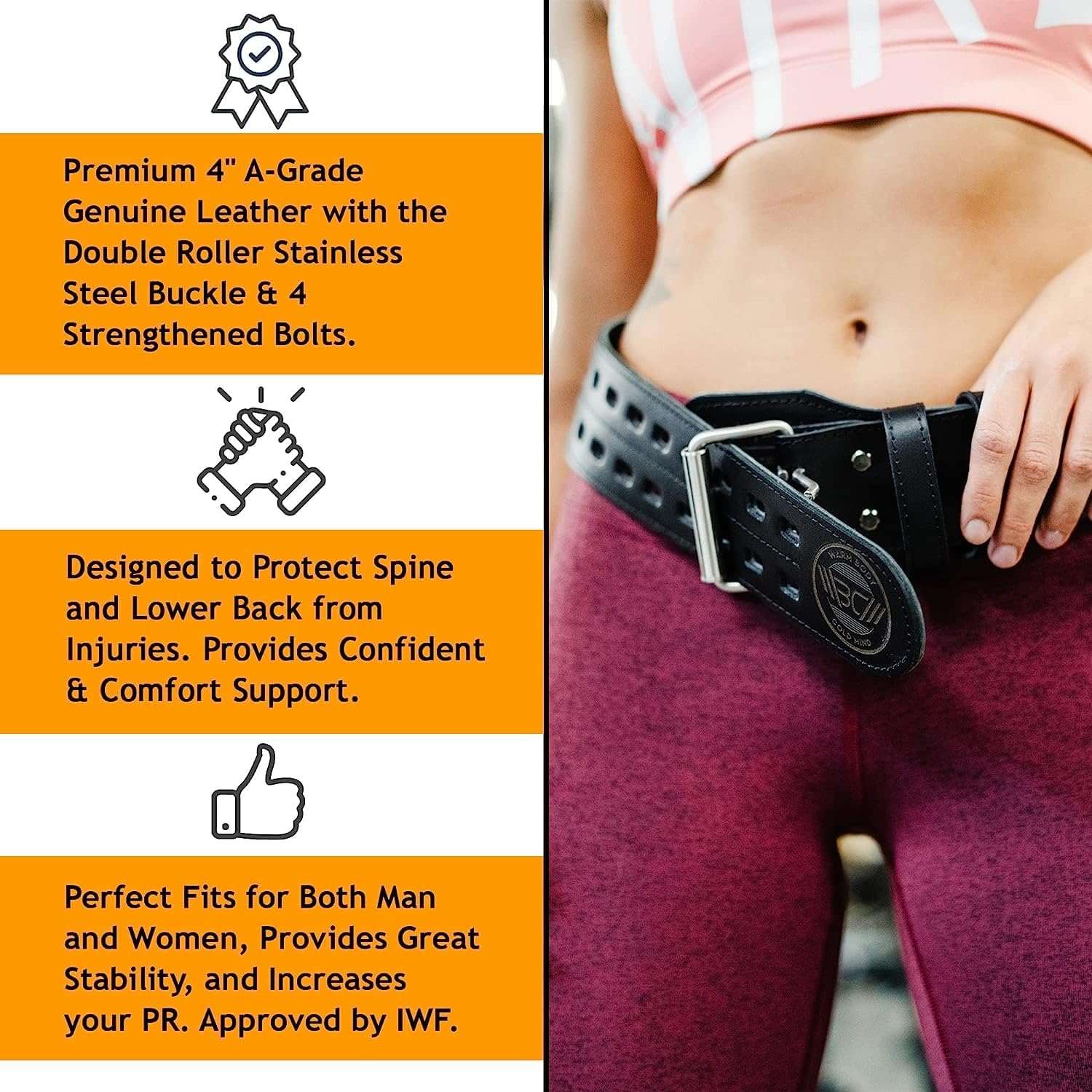 Cinturón de Cuero para Levanta - Weight Lifting Belt reseña y precio