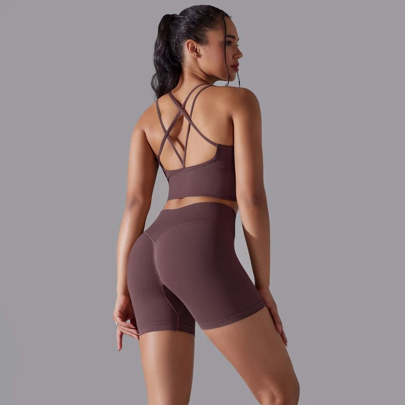 Conjuntos de Yoga sexys para m - Yoga Fitness Kleidung reseña y precio
