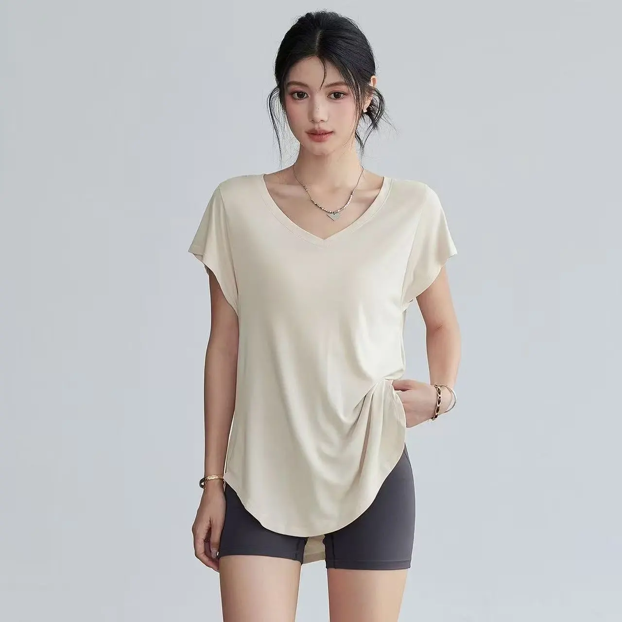 Camiseta de Yoga de Cuello Red - Yoga Fitness Training reseña y precio